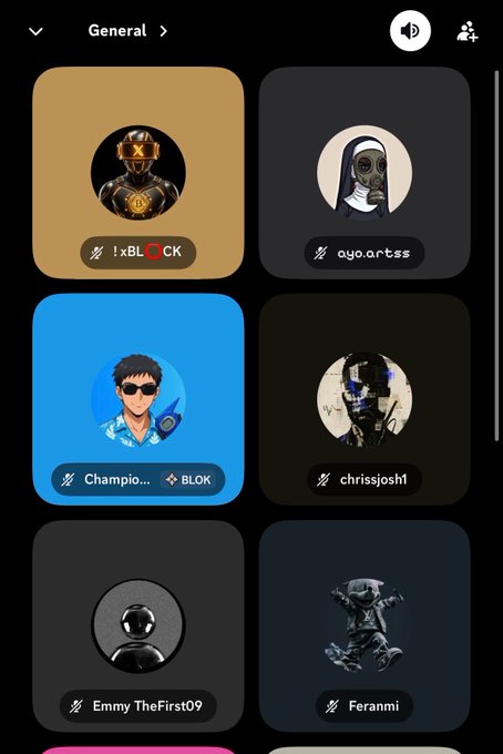 The image shows a phone screen displaying various icons for different social media platforms. The main focus of the image is an icon representing a person wearing sunglasses with a name tag that reads "Champ." Below this, there are several other icons showcasing different people on their respective social media profiles. The post also mentions that a lot has been happening at Alpha Vault recently and shares some highlights related to NFT mints.