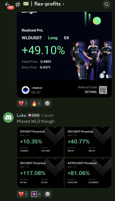 The image shows a cell phone screen with three different posts displayed, each containing text and images related to trading or investing. The first post is about a person making money from trading cryptocurrencies, specifically mentioning that they made $500 while sleeping. The second post is about a person who missed out on an investment opportunity due to the market being closed at 10:30 pm. Lastly, there's another post with a picture of a man and woman in front of a green circle, which seems unrelated to the main posts but adds some context to the image.
