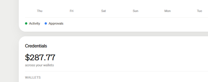A screenshot of a MoonPay dashboard showing $287.77 in credentials across wallets, paired with a celebratory post claiming a "crazy free airdrop" from the platform. The image appears to be the user's evidence of receiving the airdrop, which they are excitedly sharing with others.