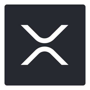 The image displays the XRP logo (a stylized white "X" on a dark background), representing the XRP cryptocurrency. It visually aligns with the post's message about Grayscale's perspective on XRP's role as global payments infrastructure rather than a general-purpose blockchain.