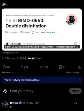 The image shows a post about a proposal to cut future emissions by double disinflation, with the name "@lostin" tagging the person who posted it. The post also mentions the submission of an SIMD-05500 document for consideration, which suggests that some research or studies on emissions reduction were conducted. The context of this image is related to a discussion about environmental topics and emission reductions strategies in the form of a social media post.