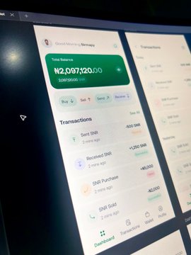 The image shows a computer screen displaying a transaction summary page for an account, with details about the transaction amount and the recipient's bank account number. The text on the screen reads "A lot of people are yet to understand why @sirmapy is so intentional with SNR. Maybe they'll fully understand when the SNR wallet is launched." This message seems to be related to the image or the post, as it provides context about the purpose and importance of the transaction summary page in a user-friendly manner.