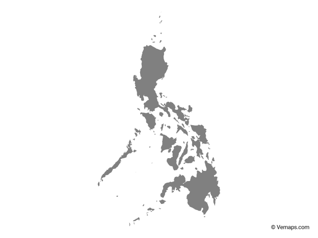 The image shows a gray silhouette map of the Philippine archipelago on a black background. 

The map relates to the post because Cheems, a dog meme character based on the Shiba Inu breed, is associated with the Philippines through crypto community meme culture, and the poster jokingly frames the country's map shape as a "sign" or "destiny" compelling them to buy more of the cryptocurrency.
