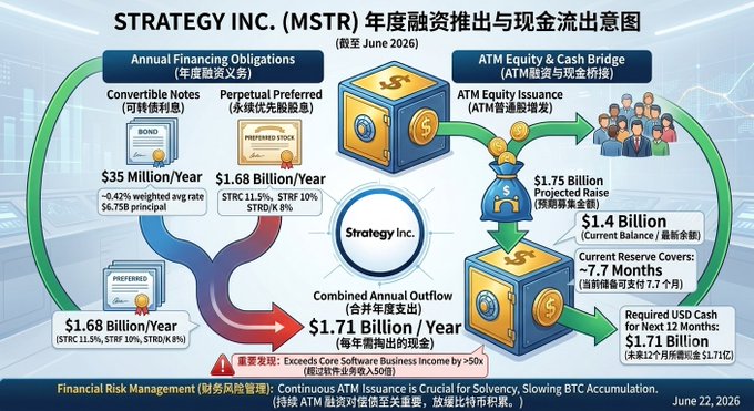 The image features a flowchart illustrating the financial processes of Strategy Inc., which is a company focusing on banking and investment management services. The chart highlights that the company operates in a foreign market with Bitcoin as one of its assets, rather than traditional banking systems such as ATMs or physical currency. The flowchart clearly shows how strategy inc converts money from one asset to another, emphasizing their expertise in managing investments and transactions in the market.