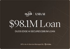 The image features a brown background with white text that reads "David Choi CEO of @USDai_Official says GPU-backed lending is becoming the collateral layer underneath all of tech credit." The text also mentions that you can't lend to an AI company, but rather lend to the GPU itself. This implies that the focus should be on the technology behind the AI company and not their financial operations or creditworthiness.