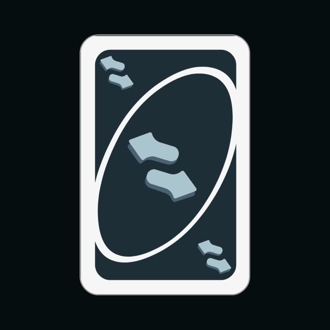 A stylized card with a dark blue background and white border depicts a large central oval containing two light blue boot/sock shapes, with smaller matching shapes in the corners.