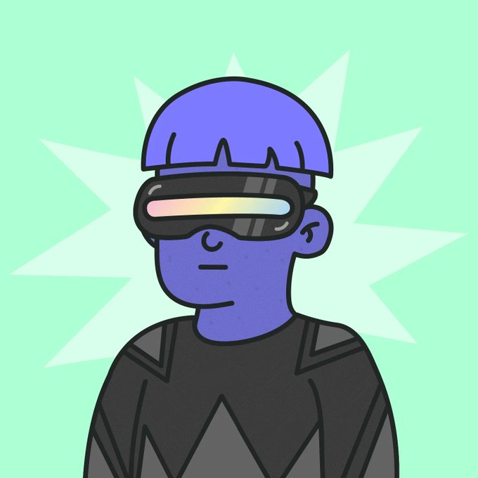 The image features a cartoon character wearing a purple hat and glasses, standing against a green background that resembles a starburst pattern. The character appears to be looking directly at the camera with an intense expression. The caption below the image reads "SquigsReloaded is set up for an absolutely insane mint tomorrow we didn't rush. We didn't overallocate GTD. We lined up wild collabs, real partners, and built a community already foaming at the mouth."