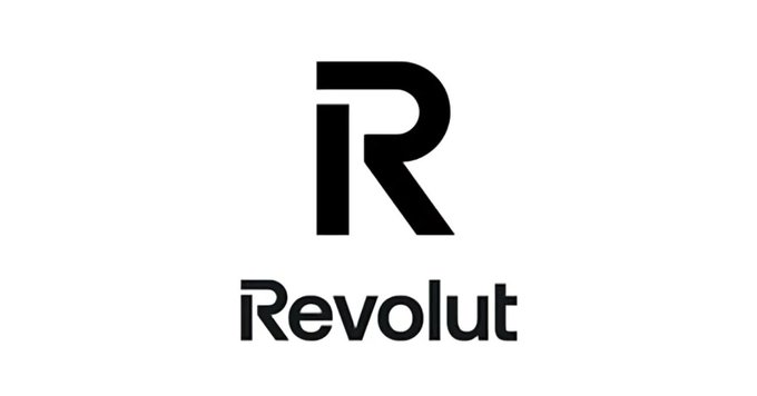 The image displays the black Revolut logo, featuring a stylized "R" above the company name "Revolut." It accompanies news that Revolut is delisting USDT from its platform in August due to regulatory and risk concerns linked to MiCA.