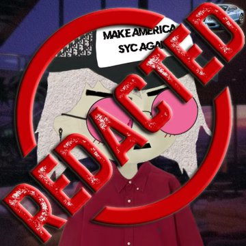 A meme-style image shows a cartoon character with a 'MAKE AMERICA SYC AGAIN' sign, overlaid with a large red 'REPEATED' stamp.