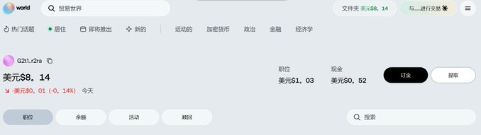 A screenshot of a crypto tracker showing the price of 美元US (US Dollar), currently at $1.14 with a -0.14% change.