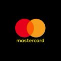 The image features a black background with two large, red circles positioned side by side. Below these circles, there's text that reads "Mastercard" followed by an exclamation mark. The text also includes some additional information about exchanging XLM for XRP.