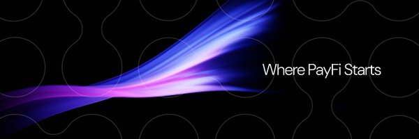 The image features a sleek black background adorned with flowing purple and blue light streaks creating a dynamic wave-like visual effect, alongside subtle circular patterns. The text "Where PayFi Starts" is displayed on the right side in white, introducing the concept of PayFi (Payment Finance) discussed in the accompanying post about PolyFlow's materials, which clarifies that PayFi goes beyond simply using stablecoins for transactions and involves a deeper financial infrastructure for payments.