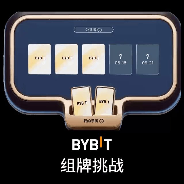 The image features a black background with white text that reads "BYBT" followed by a list of four different hands combined into one hand. The text also includes numbers representing the number of cards in each hand, such as "2", "3", "4", and "5". The post is promoting a Hand Combination Challenge tournament where participants are required to combine their hands into one hand for a grand prize of 138,000 US dollars.