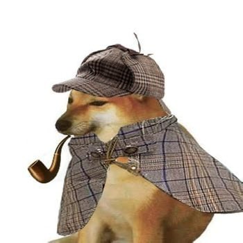 A Shiba Inu dog dressed as Sherlock Holmes, wearing a plaid detective cap and matching cape while smoking a pipe, is used to personify "PIPEDOG," playfully framing the token as a savvy "easy play" investment opportunity on both ETH and SOL.