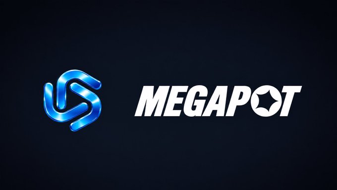 A logo image featuring a blue stylized 'S' symbol next to the white text 'MEGAPOT' on a dark background.
