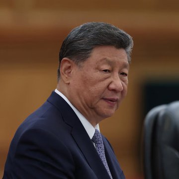 A portrait of Chinese President Xi Jinping. This image relates to the news of China suspending fuel exports, as he is the leader of the country making this decision.