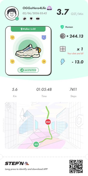 The image shows a step-by-step guide for a morning workout routine that includes a map of the route with distances, calories burned, and steps taken. The post also provides information about the app's features and benefits, such as tracking progress and providing motivation through badges or rewards.