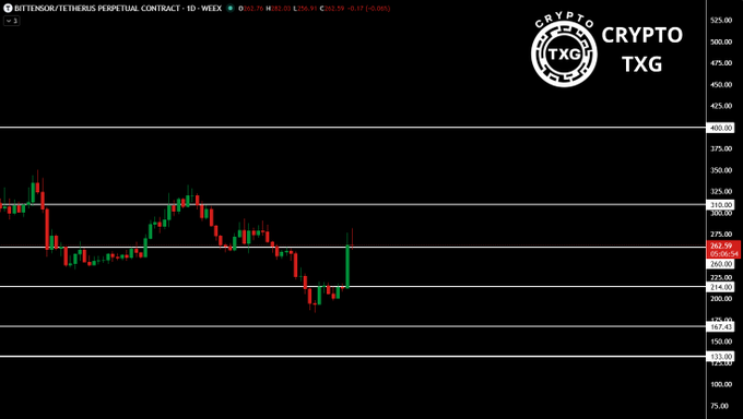 The image depicts an overnight market chart with Bitcoin's value at the bottom of the graph. Bitcoin has experienced significant fluctuations over the past few days, showing a range of values from $0 to nearly $1.24. It can be seen that there was a pullback and Bitcoin is testing its resistance level after losing support on Monday. The Bitcoin price reached a new high of $260 last Friday, but it has since tested its resistance at around $214 this morning. The chart is color-coded with red and green lines representing Bitcoin's prices over time, showing the upward trend in value as Bitcoin tests its resistance against market pressure during this overnight period.