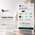 A partial, blurry screenshot showing 'Stoic AI' branding and text about 'Capital shifted' alongside 'CTF Algo Screener' app interface elements.