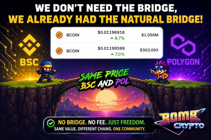 The image features a graphic advertisement for a cryptocurrency called "Bomb Crypto" that includes a comparison between two cryptocurrency chains, Bitcoin (BCOIN) and another one named Polygon (BSC). The BSC Chain is depicted as being more expensive than Bitcoin at the moment. However, it is noted that this price difference might change in future periods when compared to Bitcoin's value of $0.11 million. This advertisement aims to inform potential users about these differences in prices and encourage them to invest in cryptocurrency based on their personal financial goals or strategies.
