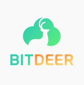 The image displays the Bitdeer logo, featuring a stylized green and teal deer head silhouette above the company name "BITDEER" in teal and orange lettering. This branding aligns with the post highlighting Bitdeer's impressive July mining performance of 1,190 BTC mined and its expanding AI infrastructure ventures in Norway and Malaysia.