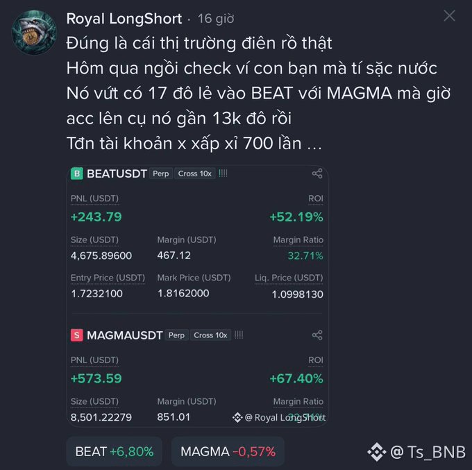 In this image, there's a screenshot of a Twitter conversation related to Bitcoin. The central focus is on the stock market, specifically mentioning the cryptocurrency "MAGMA" as an option for investing or trading. Various statistics can be seen, including the number of shares and their prices, and the growth in value over time. There are also mentions of terms like "taui", which could either be a currency exchange rate or another type of financial term related to Bitcoin. The overall sentiment of the conversation seems to be positive or encouraging, with users discussing the potential benefits or opportunities that Bitcoin offers for investments and transactions.