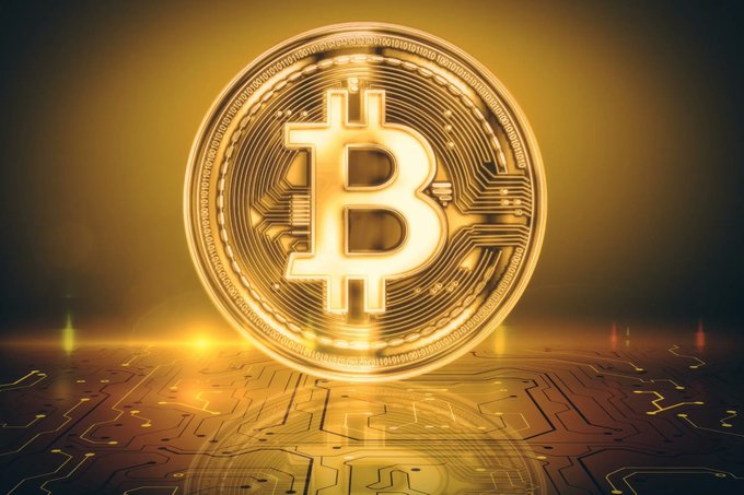 The image features a golden Bitcoin symbol surrounded by a circuit board with yellow lines. The Bitcoin symbol is located at the center of the image, while the circuit board surrounds it from all sides. In the background, there are two lights shining on the circuit board, creating an illuminated effect. The caption below the image reads: "By the way.. The vulnerability that was discovered in the zcash:native project was already present in Bitcoin before that, and someone actually exploited it and managed to inflate the supply to 184 billion Bitcoins."
