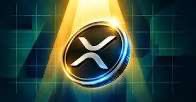 A glowing XRP cryptocurrency coin is illuminated against a dark digital grid background, symbolizing the token's sudden price surge. The image visually reinforces the post's claim of XRP allegedly spiking to $47.62 and briefly surpassing Bitcoin in market cap.