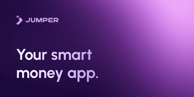 The Jumper logo appears in the top left corner with the tagline 'Your smart money app.' displayed prominently against a purple gradient background.
