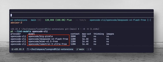 The image shows a screenshot of a computer screen displaying information about an open code project called PiKiCkle (PIkCkLE). The title of the project is displayed at the top, along with a description that states "most people reach token limit by third week and go back to more expensive models. Not because Pi isn' t capable. Because nobody showed them the open-code backdoor before they started building". 

The screenshot also shows an interface where users can click on icons labeled "piks" or "opencode" for more information about the project's features, such as the "opencode flash + deep-set" combo and the "most people reach token limit by third week".
