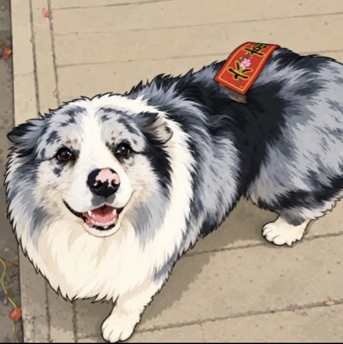 The image features a cartoon dog with a red tag that says "Kodak" on its back, standing on a sidewalk next to some flowers. The dog appears to be smiling at the camera, giving off a friendly vibe. The text accompanying the image reads "This dog got stolen and murdered by a restaurant in china his name is Chutou. My favourite team about the bnb community is they never talked about the marketcap or anything related to the coin they are actually supporting the dog."