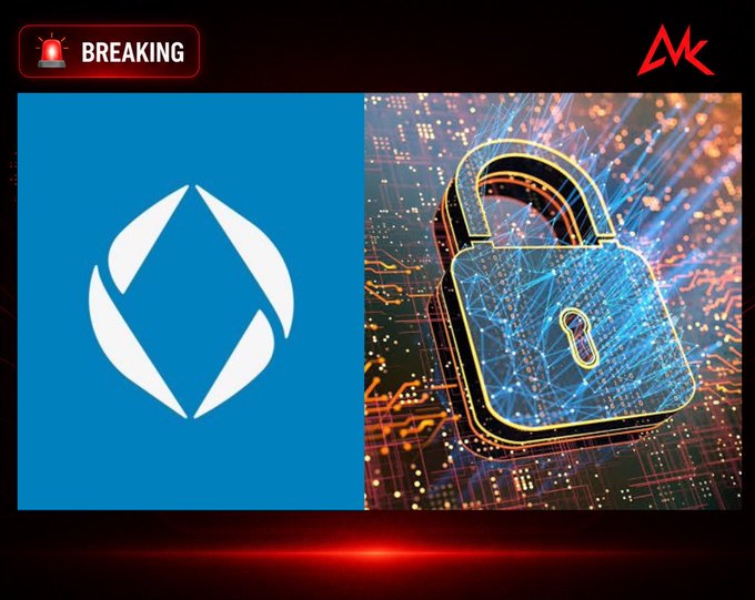 A 'BREAKING' news-style graphic featuring the NEAR Protocol logo (a white emblem on a blue square) next to an illustration of a glowing digital padlock.