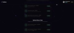 A dark-themed webpage screenshot of 'Nillion', a decentralized network, displaying 'Updated News Cards' with various information entries listed below.