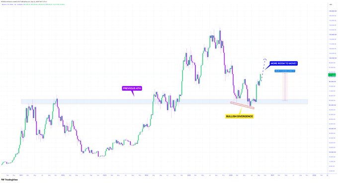 A TradingView candlestick chart labeled 'Birdeye/Solana Launchpad Tokenomics' showing price action with annotations marking 'Previous ATH', 'Bullish Divergence', and 'Move Move to Move' resistance targets near the 60-70 range.