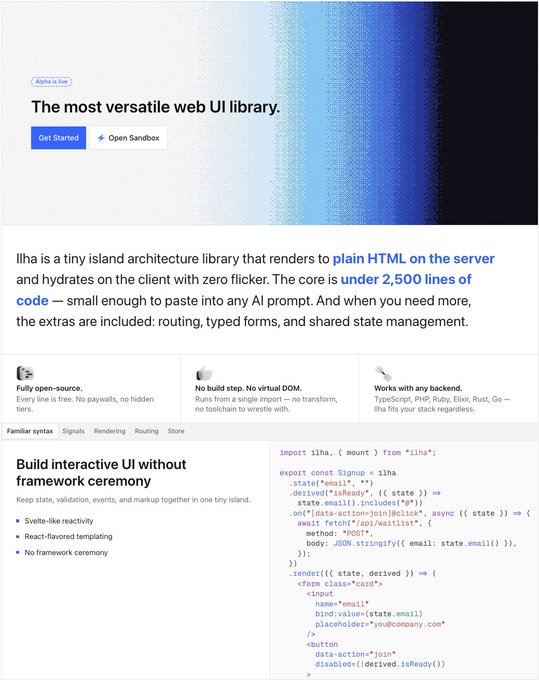 This image is of a screenshot or profile page for a website called Fable where users can interact with other Mythos characters. The title of the post on the webpage reads "Guys... This is crazy. I told Fable (Mythos) to build a web UI library that's like Svelte with JSX, without compiler, and to beat React in reactivity." It also mentions an open browser tab with a response from Mythos where users can interact with the character they'd just sent information to. There is a list of items in the image showing various mythological characters and their responses.