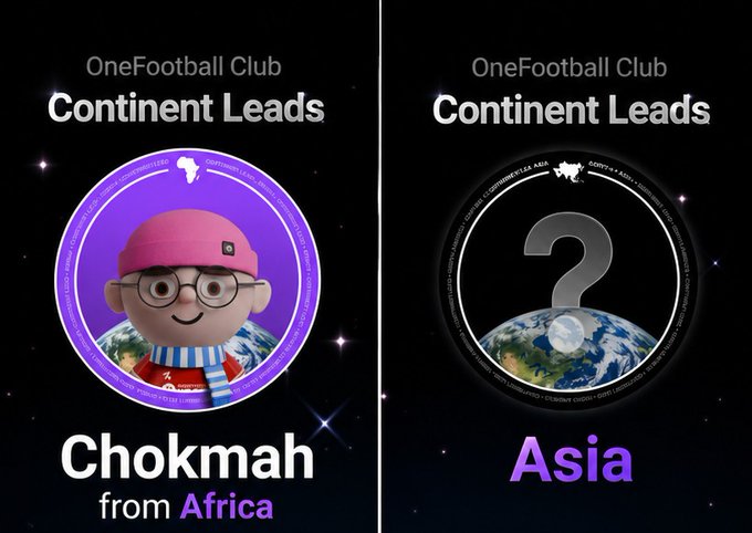 The image features a cartoon character, possibly a boy or a girl, wearing glasses and a pink hat with the text "chokmahxbt" written above their head. The character appears to be standing next to a globe, which is surrounded by stars in various sizes and colors. Above the globe, there are two circles containing questions: one asking about Africa's position on the map and another asking about Asia's representation as a continent lead.