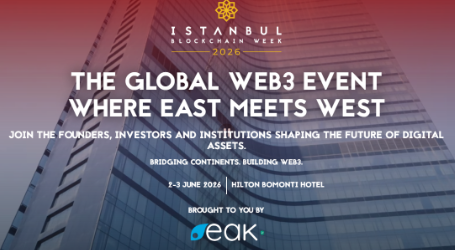 The image features an advertisement for an event called "The Global Web3 Event" that will take place at Istanbul, Turkey. The event aims to bring together web3 developers, investors, and institutions to discuss and share ideas about shaping the future of digital assets. The poster includes a photo of a tall building in Istanbul, which serves as a backdrop for the event's title. The text on the poster highlights that only 6 days remain before the event starts, and it invites attendees to join the event by sharing their contact information or by visiting the website www.IstanbulBlockWk.com.