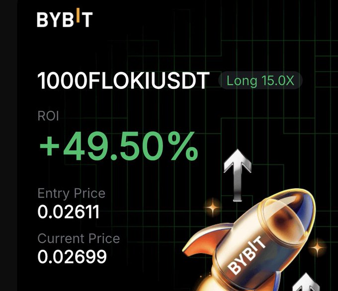 The image features a gold rocket ship with the text "BYBT" written above it, along with some numbers and symbols related to cryptocurrency trading. The caption below the image reads "BYBT market down But your profit up". This suggests that despite the current downward trend in the cryptocurrency market, there is still potential for gains if one invests wisely or sells at the right time.