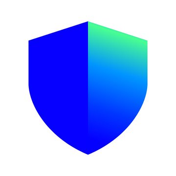 A digital shield icon featuring a gradient from blue to green, symbolizing security and protection. It visually represents the concept of crypto wallet safety, tying into the post's question about which secure wallet (Trust, Bitget, Phantom, or Metamask) users prefer.