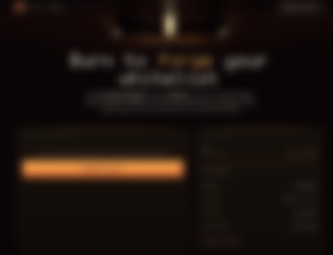 The image appears to be a heavily blurred screenshot of a webpage with dark tones and some orange highlights, likely related to a platform or service. Given the context about turning a P2C into a key and notifications from @PFonchain, the image likely shows a dashboard or authentication page for the P2C-to-key process, though the blurring makes specific text or details unreadable.