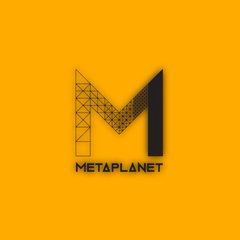 The image shows a logo for Metaplanet featuring a stylized black letter "M" composed of geometric triangles on a yellow background, with "METAPLANET" written beneath it. The image represents the company mentioned in the post about the rumored transfer of 4,800 BTC worth $377 million to Coinbase.