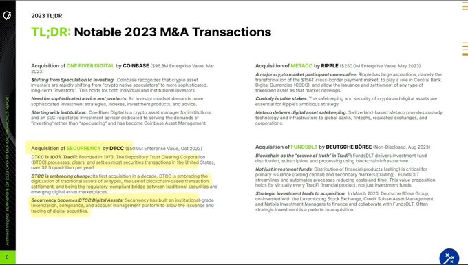 The image shows a white background with black text, including a list of terms and conditions for a transaction between Ripple and the Deutsche Bank. The text explains that the integration of Ripple into the Deutsche Bank's system was made possible through their acquisition of Securrency, which includes Ripple integrations.