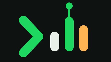 The image displays a stylized green and orange logo featuring a greater-than symbol ">" alongside what appears to be equalizer bars, suggesting an audio or music-related theme. This visual aligns with the post about SOUNDESK, a music trading desk concept that generates playlists based on mood or vibe, with the equalizer imagery reinforcing the audio/music focus of the $SOUND token on Robinhood Chain.