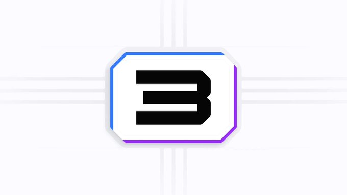 The image features a stylized "3" inside a rounded rectangle with blue and purple gradient borders, representing the third year milestone of io.net's decentralized GPU compute network. It visually anchors the post's recap of Y3 achievements, including 99%+ uptime, $8M Q1 enterprise deals, and the launch of the IDE.