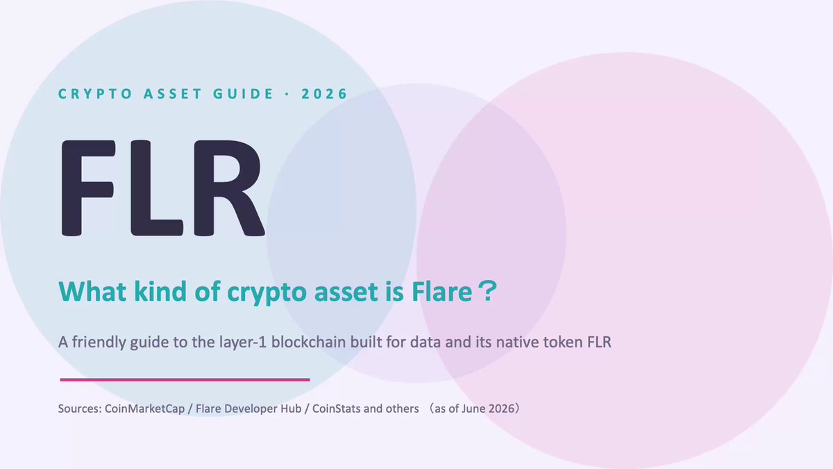 The image features a purple circle with white text that reads "FLR" followed by a question about cryptocurrency, specifically about the cryptocurrency called "Flare." The answer provided suggests that FLR is a type of cryptocurrency designed for use on the internet.