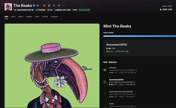 The image shows a website showcasing an illustration of a person wearing a hat with pink feathers, which has been created by @thebeaksart artists. The artwork has been posted as an item for sale, priced at $60, and the creator is named @thebeaksart. Another user, who wishes to remain anonymous, has left their comment, congratulating @thebeaksart on their new money and expressing that they hope it brings them more success in their endeavors. The image focuses on both the visual appeal of the artwork and the interaction between the artist and the buyer.