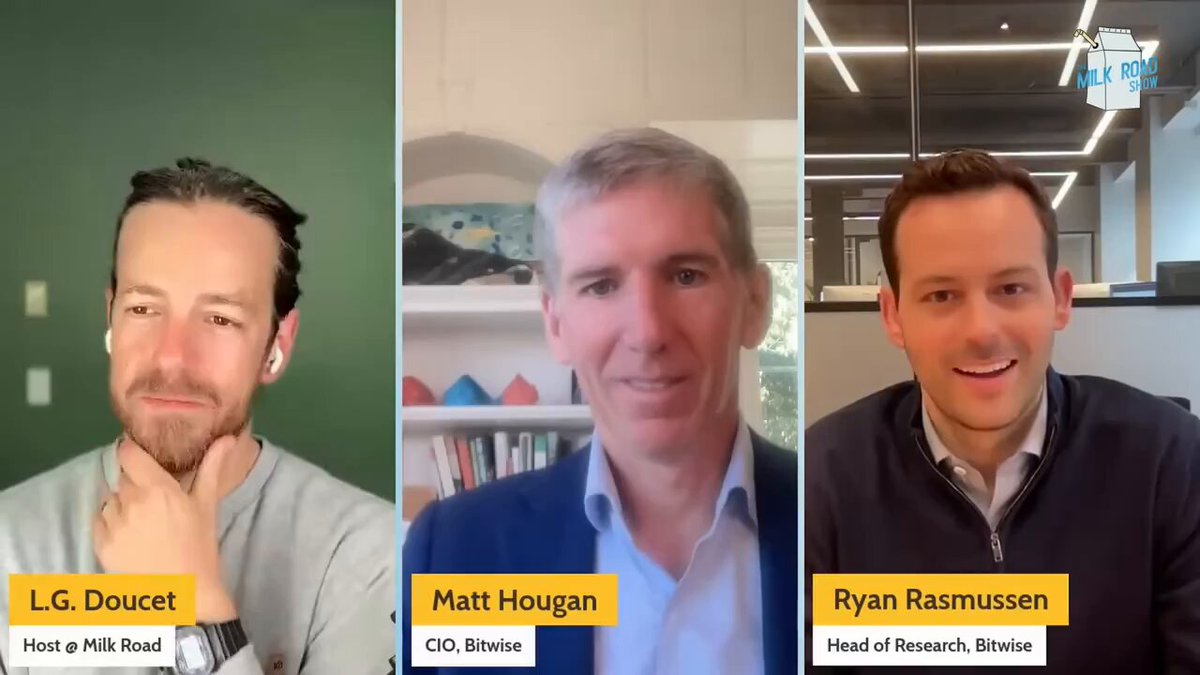 The image shows three men sitting at a table, each wearing a watch. The background features a green wall with white text that reads "What's the single biggest reason investors are piling into Hyperliquid?". The men appear to be engaged in conversation or discussion about this topic.