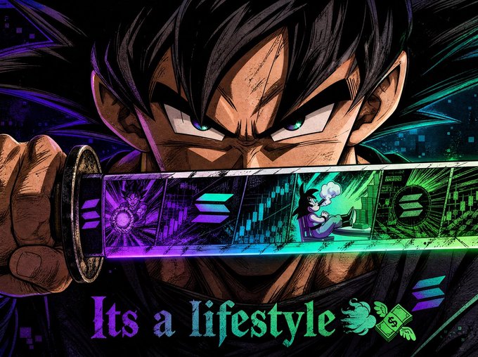 Anime-style artwork featuring a fierce-looking character with spiky black hair holding a colorful sword, with the text 'Its a lifestyle' and a Shopee logo visible at the bottom.