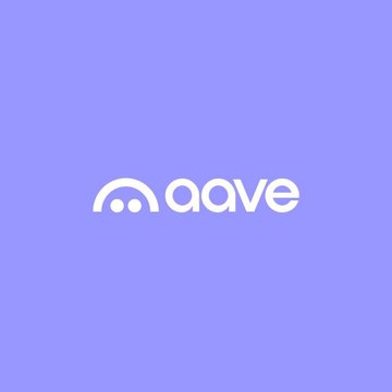 The Aave protocol logo shown in white against a purple background.