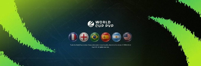 The image features a banner with a green background, displaying various flags from different countries such as England, Spain, and France. The text "World Cup PUP" is written at the top of the banner, indicating that this is related to an event or promotion involving the World Cup. The image also includes a logo for Bitcoinchina.io, which could be associated with the event or promotion in question.
